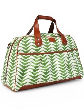 Halsea Dunes Weekend Bag Green Chevron